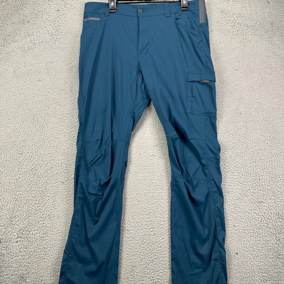 Columbia Pants Cargo Hiking Mens 36X32 Blue Lightweight Stretch Performance Tech